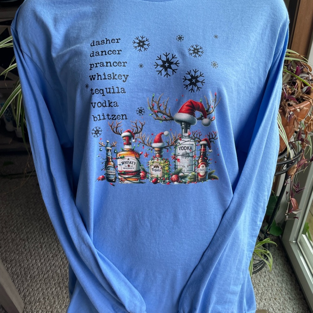 Unisex Long Sleeve T-shirt Christmas Themed XL